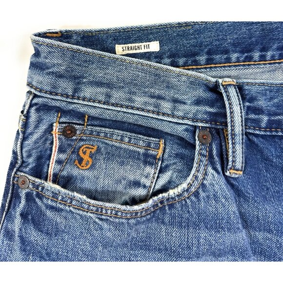 Todd Snyder Selvedge Straight Leg Jeans 12.5oz Cotton Distressed Denim Sz 30x29 - Picture 5 of 12